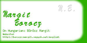 margit borocz business card