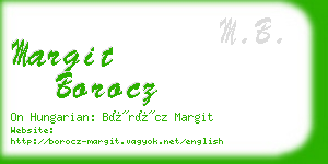 margit borocz business card